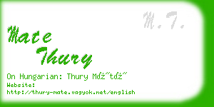 mate thury business card